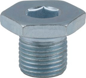 KS Tools Ölablassschraube mit Innensechskant, Farbe Silber, M14 x 1,25 x 13 mm, 10er-Pack - Bild 1