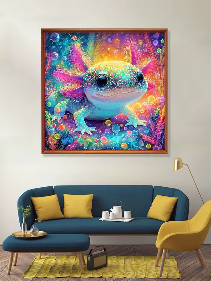 EverShine DIY 5D Diamant Malerei Axolotl Mosaik Salamander Vollbohrer Stickerei Cartoon Tier in Multicolour B/H/T: 20 x 20 x 20 cm - Bild 4