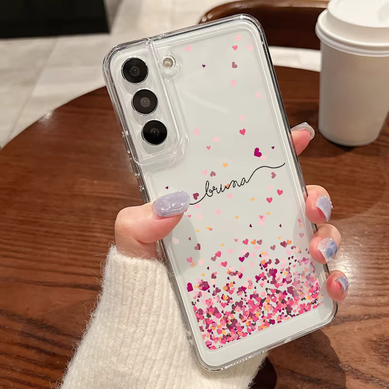 Transparente Silikon-Schutzhülle mit Herz-Design für Samsung Galaxy Modelle (A14, A15, A54, A55, S23, S24, S25 und weitere) - Bild 4