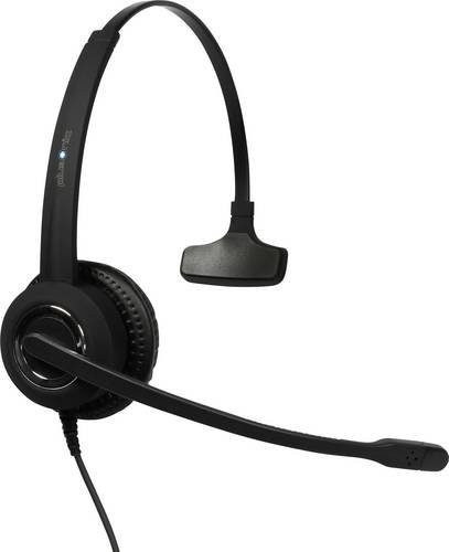 Plusonic 6337-10.1P Telefon On Ear Headset kabelgebunden Mono Schwarz - Bild 1