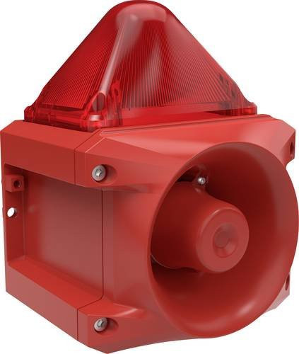 Pfannenberg Kombi-Signalgeber PRO X 10 in Rot aus Aluminium, 230V AC, 116 dB - Bild 1
