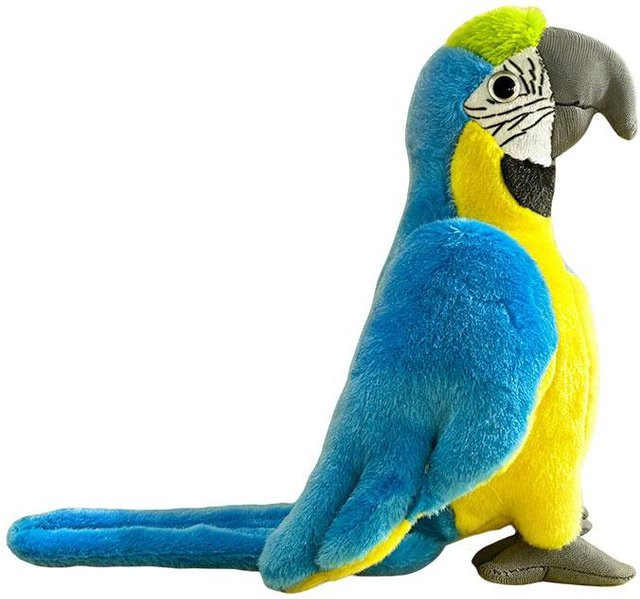 Yiran toy Papagei Plüschtier, lebensecht, bunt, 22-28 cm - Bild 1