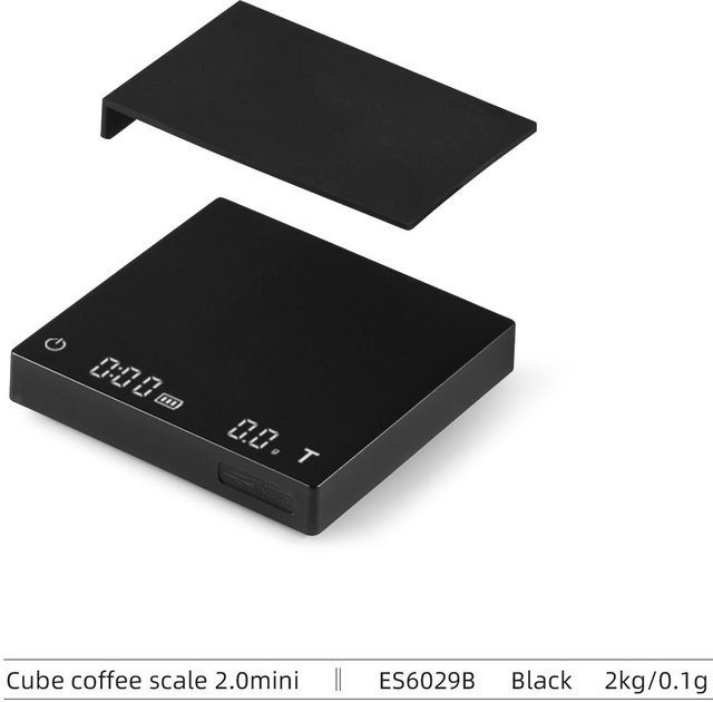 MHW-3BOMBER Intelligente Kaffeewaage mit Timer und Digitalanzeige, Schwarz, Präzision 0,1 g, Kapazität 2 kg - Bild 1