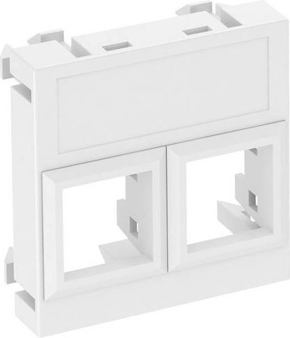 OBO Bettermann Abdeckung Datentechnikträger, Weiß, B: 4,5 cm, H: 4,5 cm, T: 0,9 cm - Bild 1