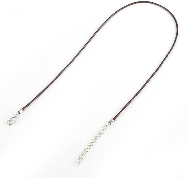 Halskette Wachsschnur Kordelband, braun, Unisex - Bild 1