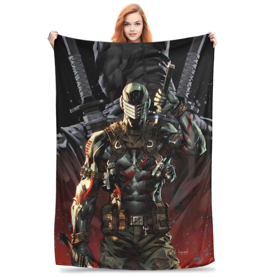 GI Joe Flanell-Überwurfdecke für Kinder, warme und gemütliche Winter-Tagesdecke für Bett oder Couch - Bild 3