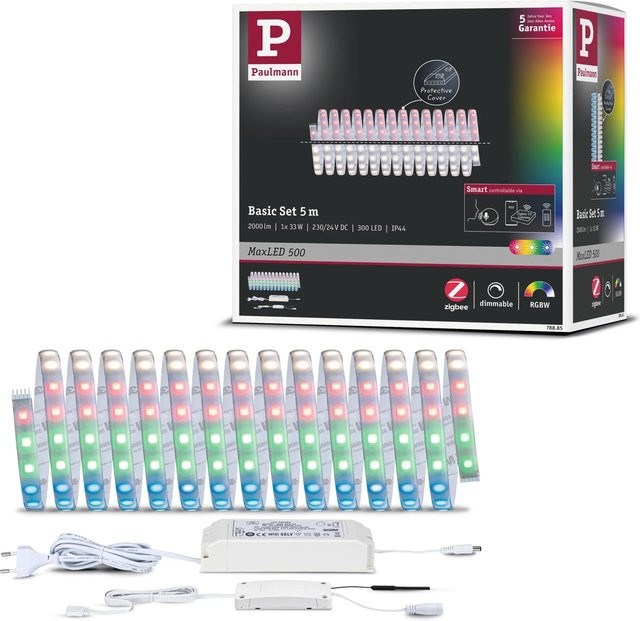 Paulmann MaxLED 500 LED Strip RGBW Smart Home Zigbee Set, mehrfarbig, 5 m - Bild 2