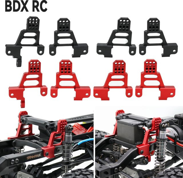 BDXRc Stoßdämpferhalterung, CNC-Aluminiumlegierung, Metall, Schwarz - Bild 1