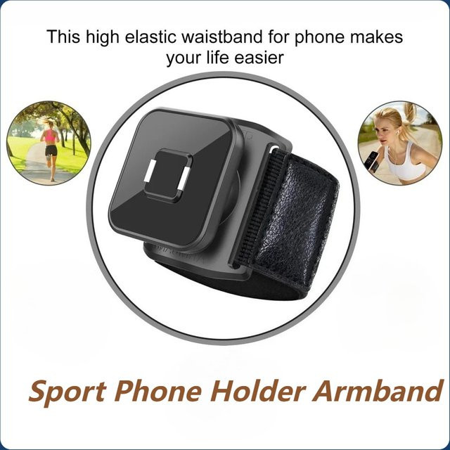 Maerknon Universal Sport Armband Telefon Halter in Schwarz für Laufen, Radfahren und Fitness - Bild 1