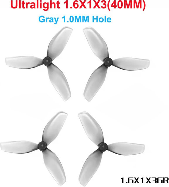 HQProp Hohlbecher-Propeller, 40 mm, 3-Blatt, für Meteor65 Air65 FPV-Flugzeugmodell - Bild 1