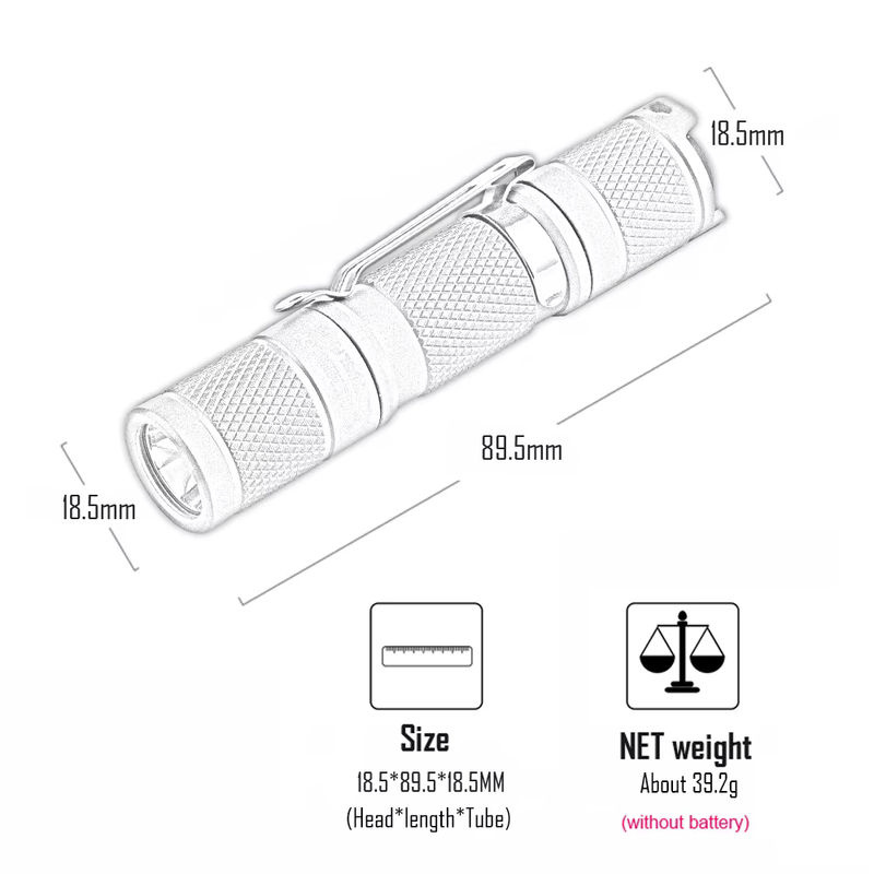LUMINTOP TOOL AA 3.0 EDC Outdoor-Laterne aus Titan in Silber mit 900 Lumen LED und wiederaufladbarer Funktion - Bild 3