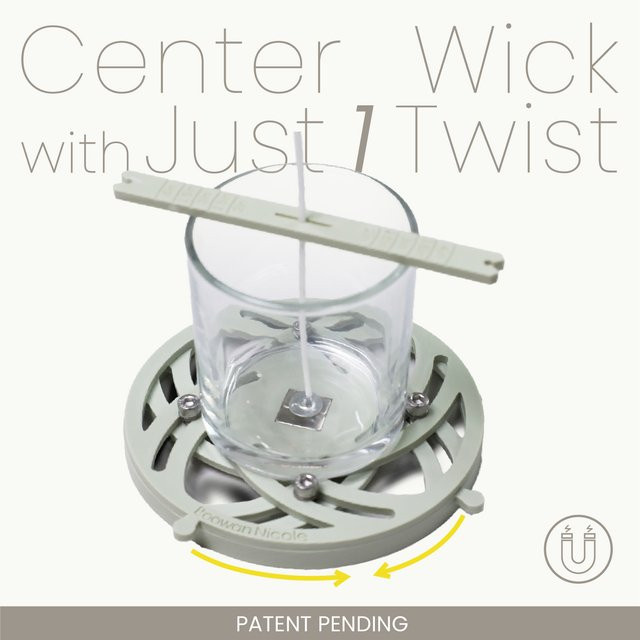 GBhouse Kerzenherstellung Dochthalter Nicole Quick Magnetic Candle Wick Centering Setter Tool Pro in Grau - Bild 1