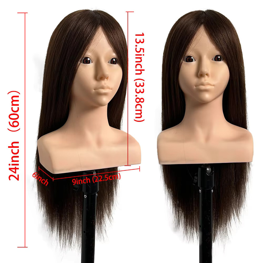 MUXI IDOL Haarstyling-Schaufensterpuppenkopf mit Schultern, Unisex - Bild 1