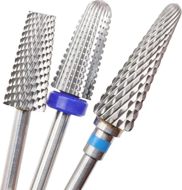 Easy Nail Hartmetall Nagel Bohrer Set, Kreuz-Zahn, Gerade Klinge, Unisex - Bild 1