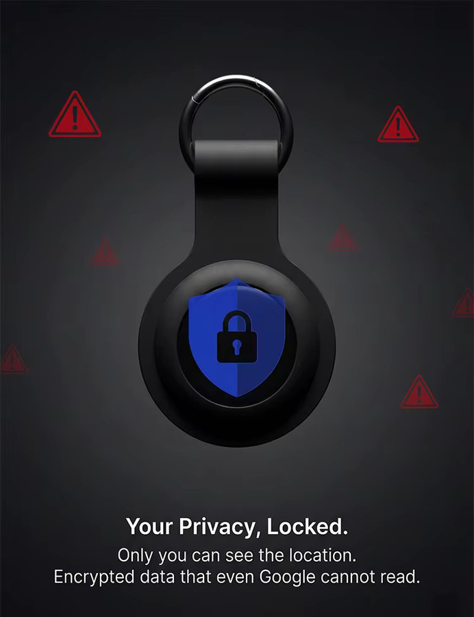 HIMOJO 6er-Pack GPS Tracker für Google Find My Device App, Schlüssel- und Gepäck-Ortungsgerät in Schwarz für Android-Geräte mit GMS - Bild 6