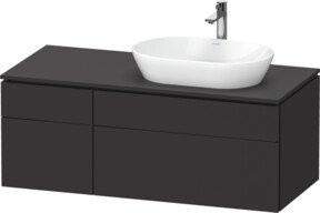 Duravit Waschtischunterschrank L-Cube in Grau Matt, B/T/H: 122 x 55 x 48,2 cm - Bild 1