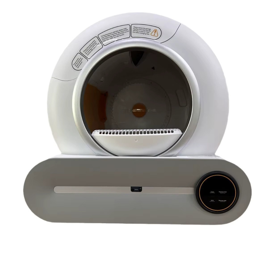 OVOZI Smarte Automatische Katzentoilette mit WLAN-Fernbedienung und Sensorreinigung, Weiß - Bild 2