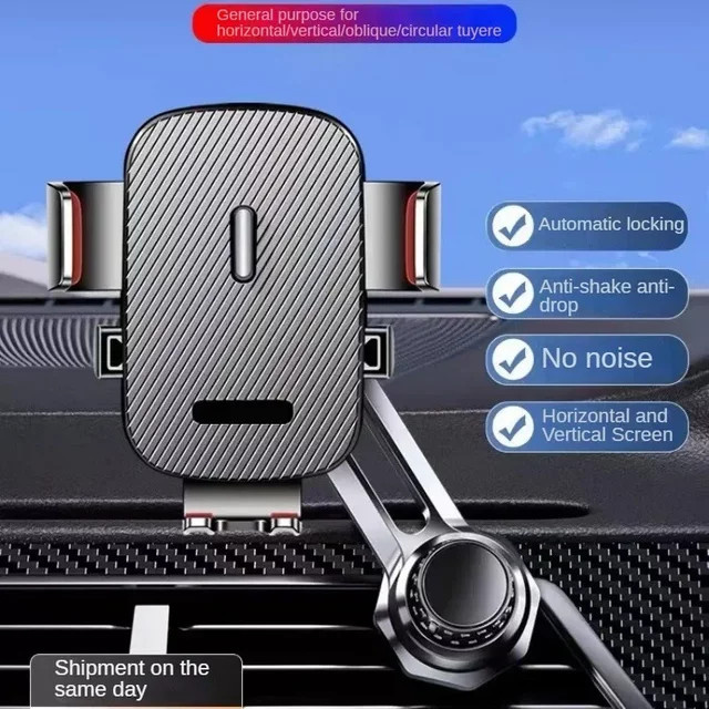 DUTRIEUX Universeller Autotelefonhalter mit Hakenclip und automatischer Verriegelung für die Lüftungsschlitze - Bild 1