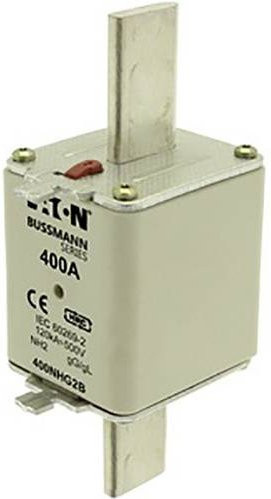 Eaton NH-Sicherung 400NHG2B mit mechanischer Sicherungsanzeige, Größe 2, 400A, 500V, Grau, 3er-Set - Bild 1