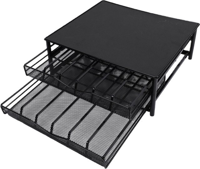 Aimo Kaffeekapsel-Aufbewahrungsschublade aus Metall in Schwarz als multifunktionaler Organizer für die Küche, das Büro oder dein Zuhause - Bild 1