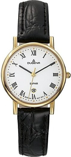 Dugena Armbanduhr, Analoguhr, Quarz, Edelstahl, Leder, Damen - Bild 1