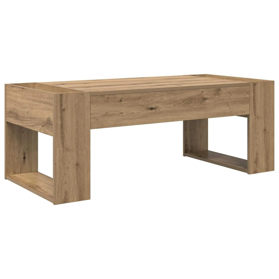 vidaXL Couchtisch Artisan-Eiche in Braun aus Holzwerkstoff, B/T/H: 110 x 50 x 41 cm - Bild 2