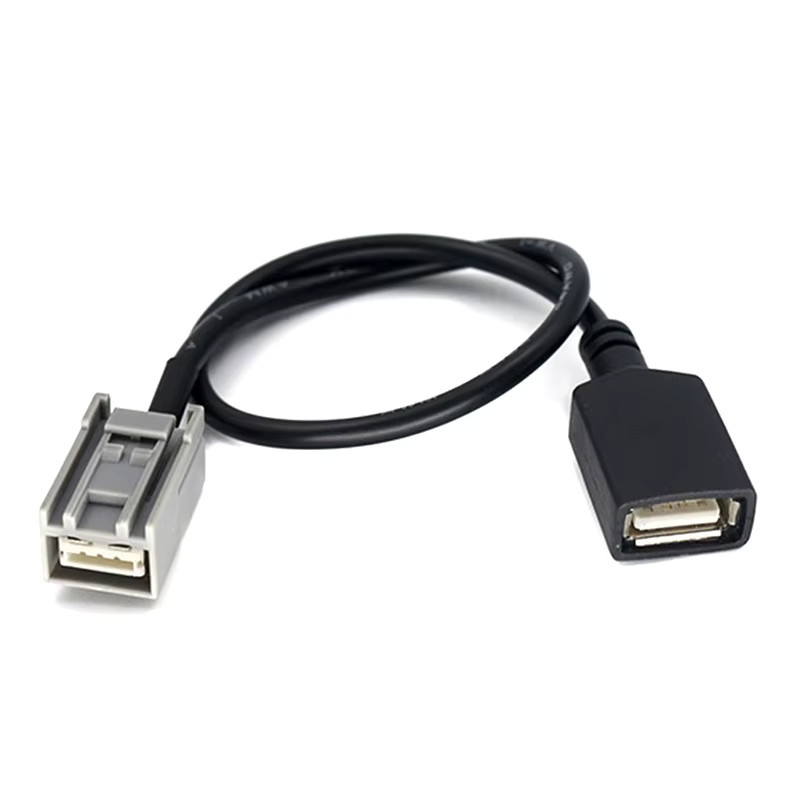 USB Kabel Adapter für Honda Civic, Jazz, CR-V, Accord und CR-Z (Baujahr 09-13) mit USB-A und 3,5 mm Klinke in Schwarz - Bild 2