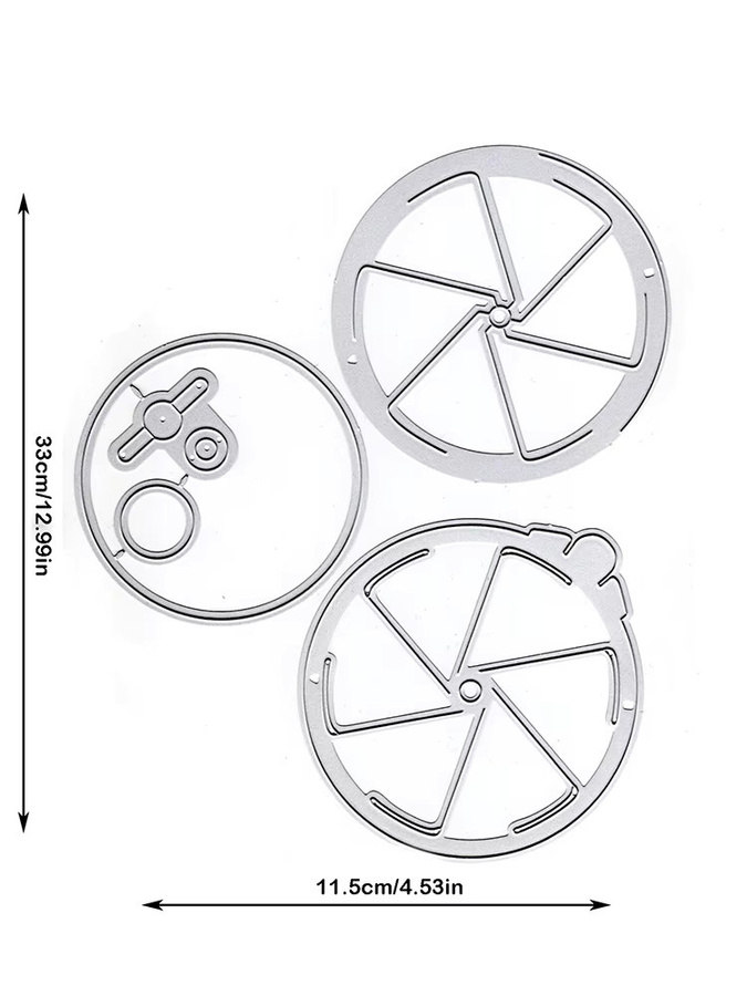 Metall-Stanzformen für DIY Scrapbooking mit beweglichen Karten und Layouts in Silber - Bild 3
