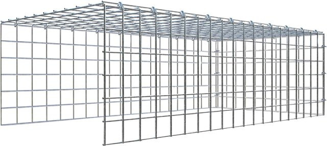 Gabiona C-Ring Anbaukorb Typ 4 in Silbergrau, Maschenweite 5 x 5 cm, B/T/H: 30 x 100 x 50 cm - Bild 1