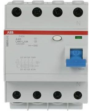 ABB F404A40/0.3 Fehlerstrom-Schutzschalter RCD 40A 0.3A 400 V/AC in Weiß - Bild 1