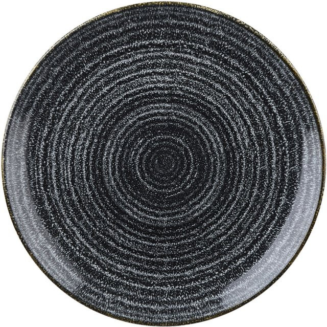 Churchill Dessertteller Studio Prints Charcoal Black aus Porzellan, Schwarz, Durchmesser: 16,5 cm, 12er Pack - Bild 1