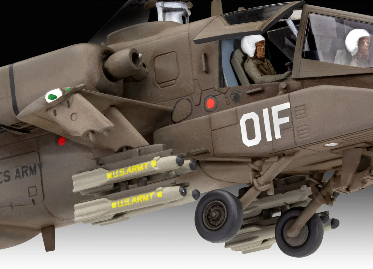 Revell AH-64A Apache, Fahrzeug, 1:72, Kunststoff, Grau - Bild 4