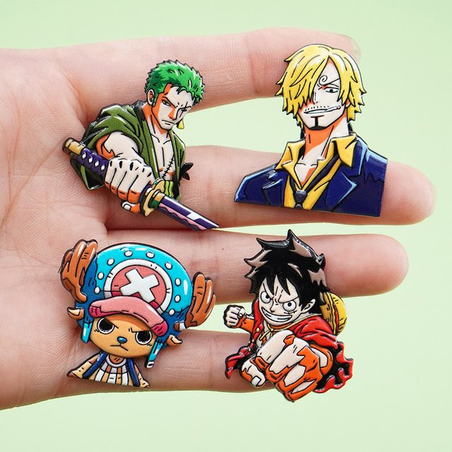 Bandai Broschen-Set, 4-teilig, Emaille, Metall, Herren - Bild 1