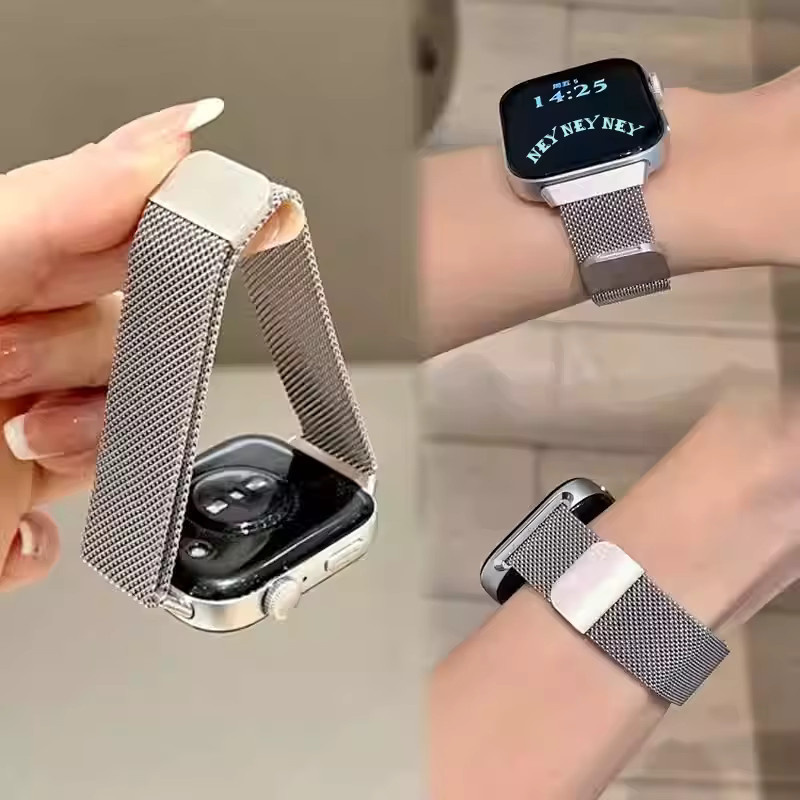 PEO Uhrenarmband Milanaise, Edelstahl, Silber, Huawei Fit4, Fit4 pro, FIT 3, Unisex - Bild 2