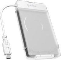 Icy Box IB-AC703-C Laufwerksgehäuse mit USB-C in Weiß und Transparent - Bild 1