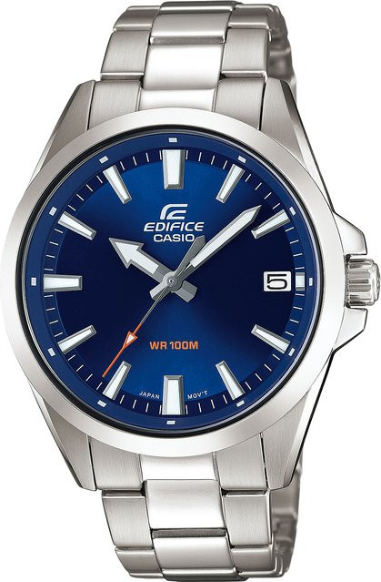 Casio Armbanduhr Edifice, Quarz, Edelstahl, Blau, 42 mm, Herren - Bild 1