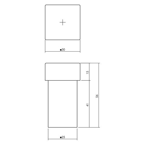 Intersteel Türstopper aus Edelstahl in Schwarz für Boden- und Wandmontage, B/T/H: 5,6 x 2,5 x 2,5 cm - Bild 2