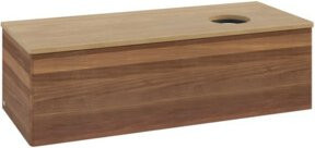V&B Waschtischunterschrank Antao mit LED-Beleuchtung, Farbe Eiche Honig, B/T/H: 120 x 50 x 36 cm - Bild 1