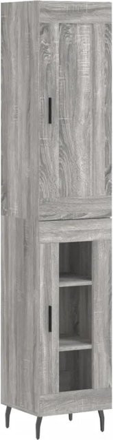 vidaXL Highboard Grau Sonoma B/T/H: 34,5 x 34 x 180 cm - Bild 1
