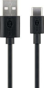Goobay USB-C auf USB-A Sync- und Ladekabel, schwarz, Länge: 2 m - Bild 1