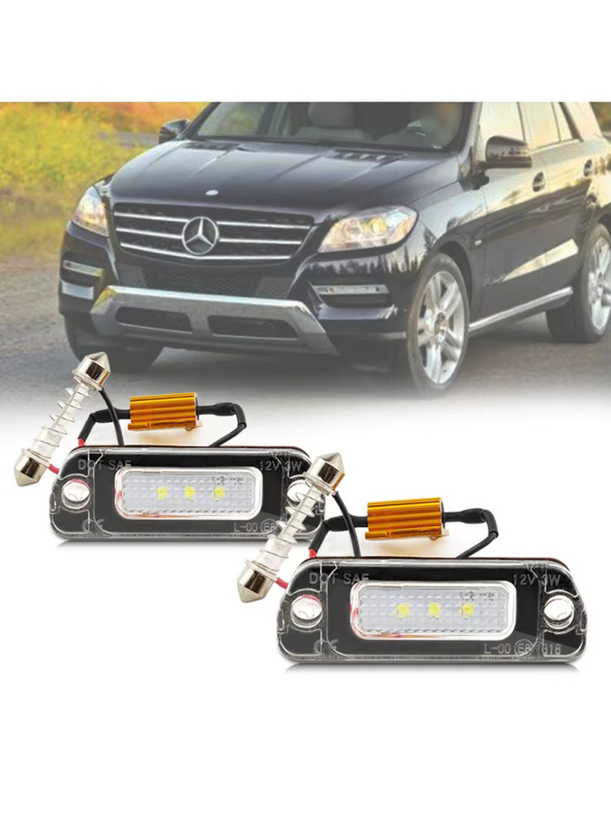 2er-Set LED Kennzeichenbeleuchtung passend für Mercedes-Benz X164 W164 W251 GL ML R-Klasse (2006-2012) - Bild 6