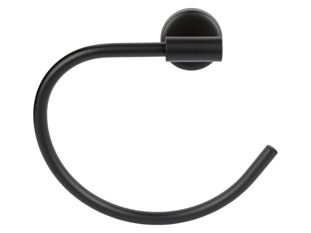 LIVARNO HOME Badezimmer-Set in Schwarz bestehend aus WC-Bürstengarnitur, Kosmetiktuchbox, Toilettenrollenhalter und Handtuchring - Bild 2