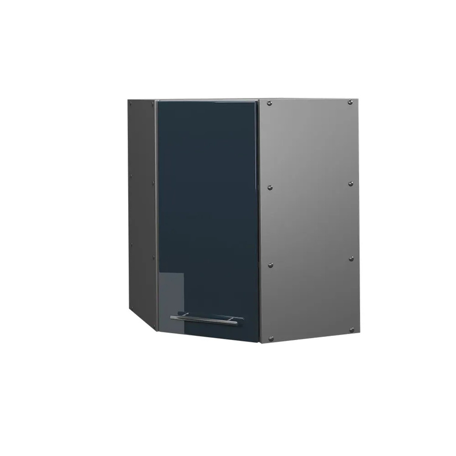 Vicco Eckhängeschrank Fame-Line Küchen-Eckschrank Anthrazit Dunkelblau Hochglanz Breite: 57 cm, Höhe: 52 cm, Tiefe: 24,12 cm - Bild 3