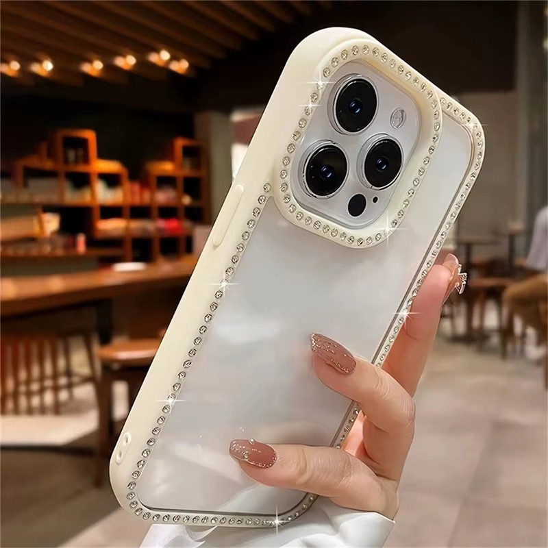 Luxuriöse Bling-Strass-Diamant-Handyhülle von Gusakov für iPhone 11 bis iPhone 17 Pro Max in Schwarz, stoßfeste Schutzhülle - Bild 3