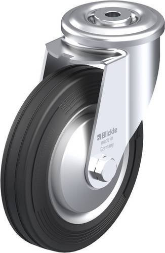 Blickle Lenkrolle LER-VE 160R-FA in Schwarz und Silber mit Stahlgehäuse, Rad-Durchmesser: 160 mm, Tragfähigkeit: 135 kg - Bild 1