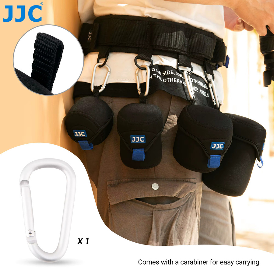 JJC Neopren-Objektivtasche in Schwarz für Canon, Nikon, Fuji, Fujifilm und Olympus - Bild 4