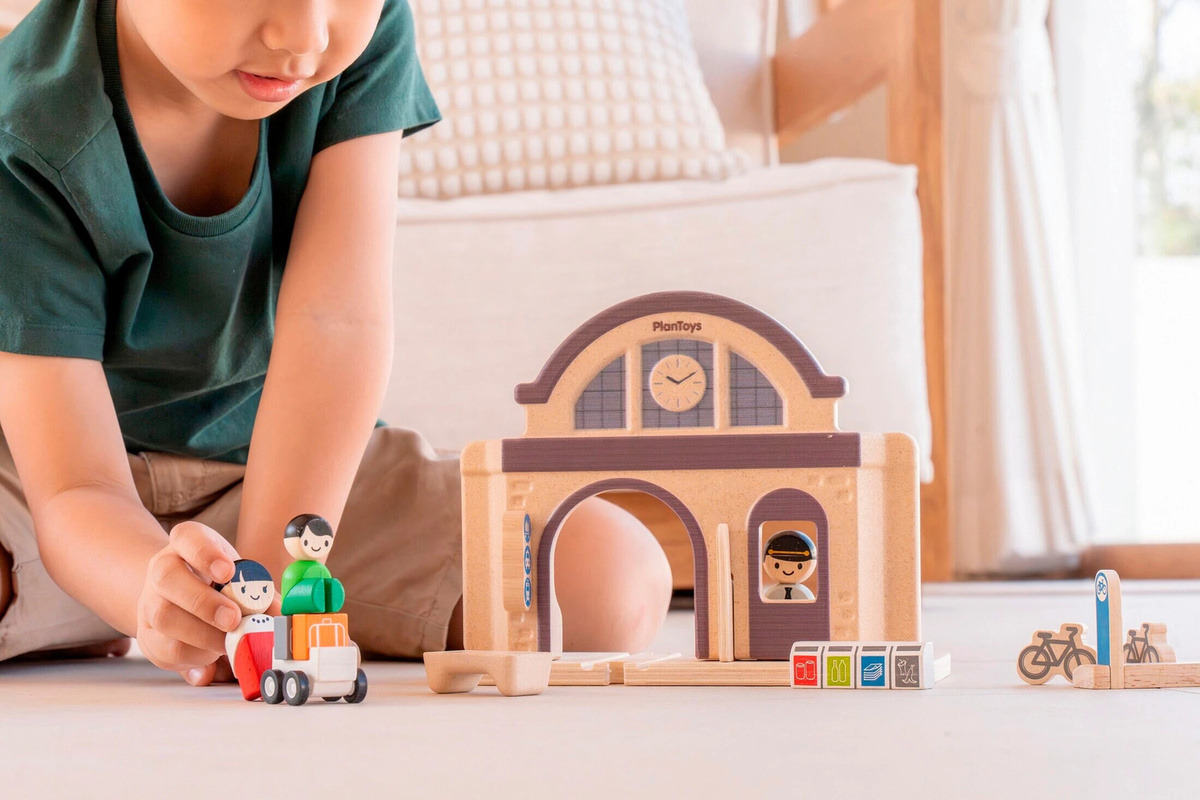 Plantoys Bahnhof, Schienen-Erweiterungsset, ab 3 Jahre - Bild 2
