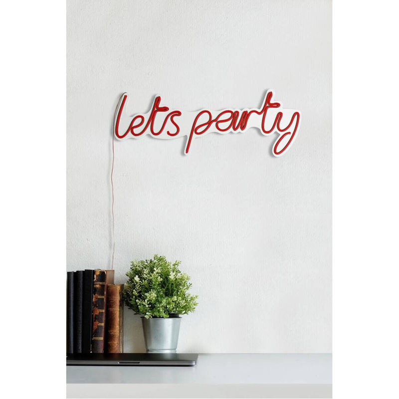 Opviq LED-Neon-Flex Wandleuchte in Rot aus PVC, B/H/T: 51 x 19 x 2 cm - Bild 3