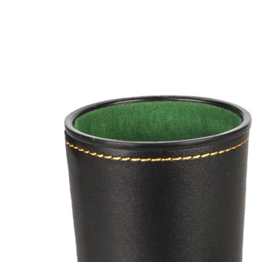 Shoemst Würfelbecher Set aus PU-Leder, Schwarz, 5-teiliges Set - Bild 4