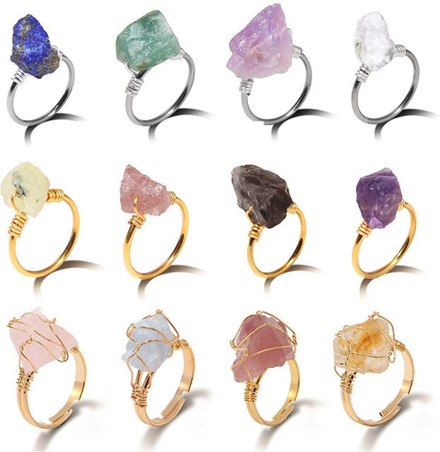 GolbalJew Ring, Silber, Aquamarin, Citrinen, Kristall, Unisex - Bild 1